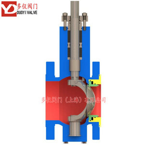 V型球閥內(nèi)部結(jié)構(gòu)示意圖