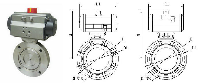氣動(dòng)真空蝶閥結(jié)構(gòu)圖